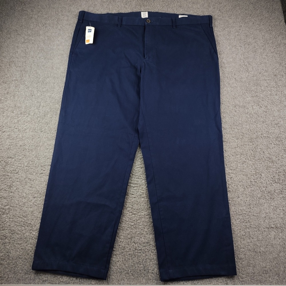 Gap Chino Pants Mens 42x30 Straight Navy Blue Stretch Business Casual NWT
